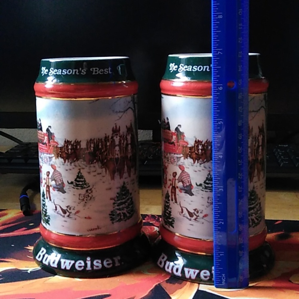 Budweiser beer steins